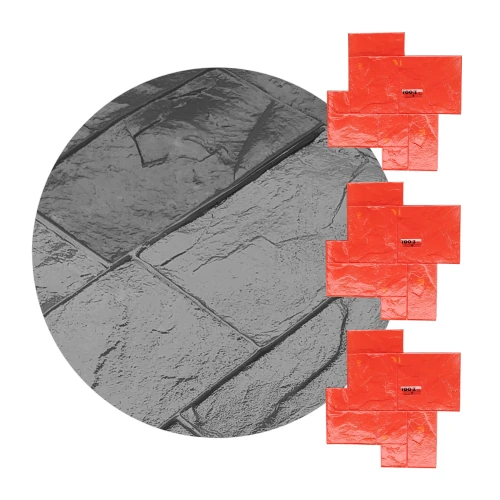 Molde Llay Llay estampado hormigón adoquin piso 90x90cm x3 <br><br><p class="carrosel_style">TZE029X3</p>
